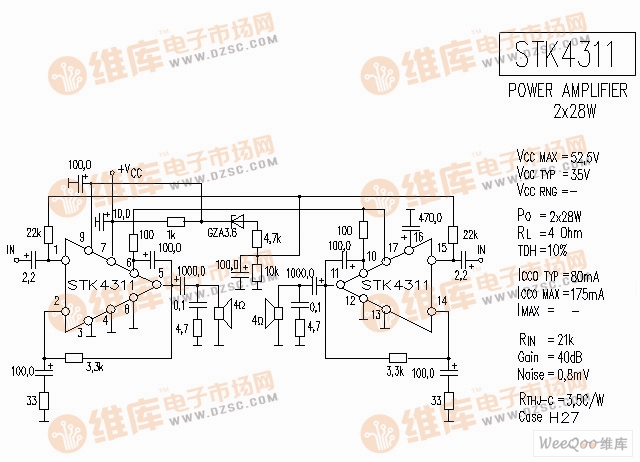 STK4311 音响IC电路