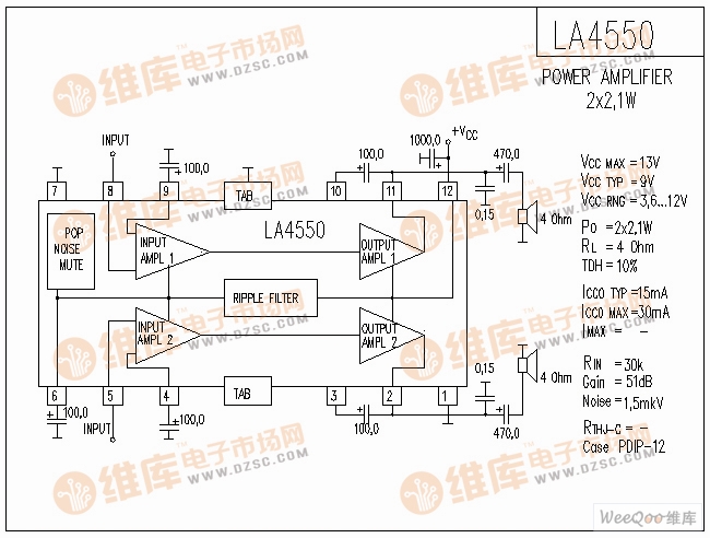 LA4550功放电路