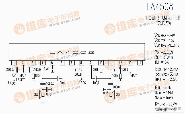 LA4508 音响IC电路