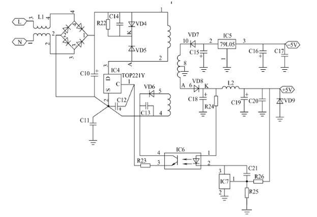 固定式和开关式混合稳压电源电子电路图